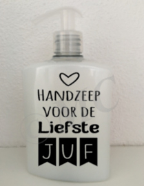 Etiket - Handzeep voor de liefste juf (en andere varianten)