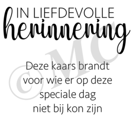 In liefdevolle herinnering