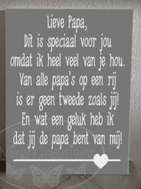 Lieve papa dit is speciaal voor jou