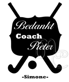 Bedankt coach - Hockey