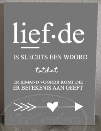 Liefde is slechts een woord