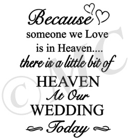 Because someone we love - wedding-