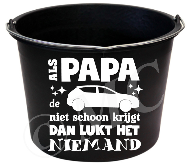 Sticker : Als papa de auto niet schoon krijgt