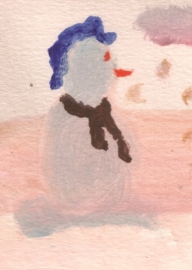 Sneeuwpop enkele kaart