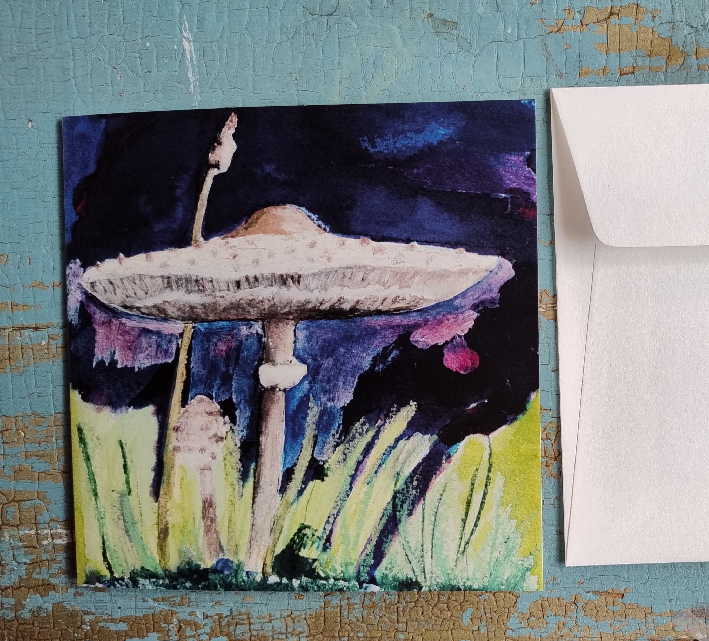 Parasolpaddestoel in maanlicht