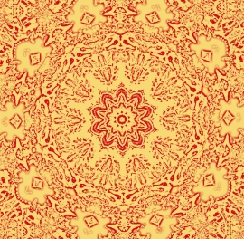 Mandala goudgeel  Dubbele kaart met enveloppe