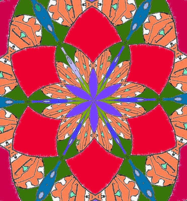 Kaleidoscope 8 Dubbele kaart met enveloppe