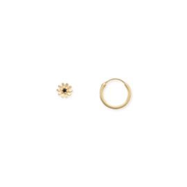 Combi-Set Daisy Stud /  Glossy Hoop (10mm)