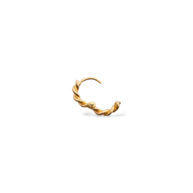 Twisted Plain Hoop Earring