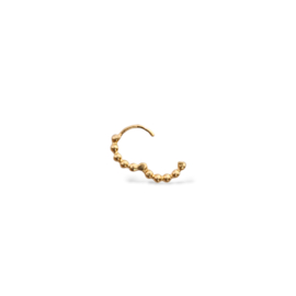 Dotted Plain Hoop Earring