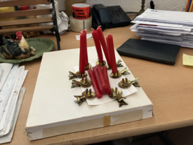 8 Kerstkaarsjes voor in de boom met clip