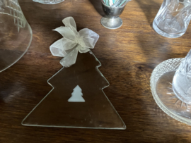 Zilverkleurige Kerst onderzetter