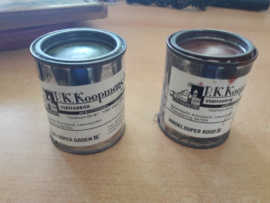 2 originele verfblikjes Hindelopen, gevuld