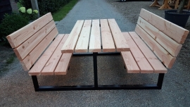 Picknicktafel model 4 metalen stalen onderstel frame
