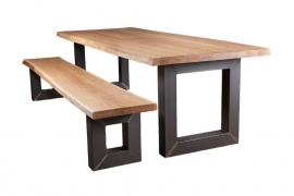 Robuuste, industriële eettafel type Rechthoek