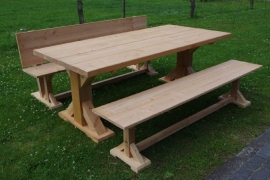 Douglas tuinset landelijke tafel (compleet set)