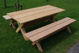 Douglas tuinset kruispoottafel (Compleet set)