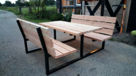 Picknicktafel model 4 metalen stalen onderstel frame