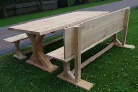 Douglas tuinset landelijke tafel (compleet set)