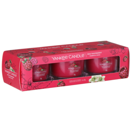 Yankee Candle Red Raspberry Mini Jar 3-Pack