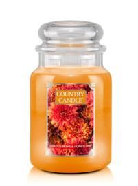 Country Candle Golden Mums & Honeycrisp Large Jar