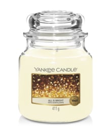 Yankee Candle  All is Bright  Medium Jar