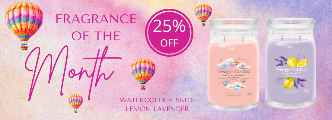 Yankee Candle Fragrance of the Month - Geuren van de maand - Watercolour Skies | Lemon Lavender