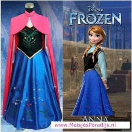 Frozen jurk prinses Anna met cape 34/38