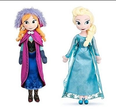 Frozen pluche knuffel/pop set met Anna&Elsa 40 cm