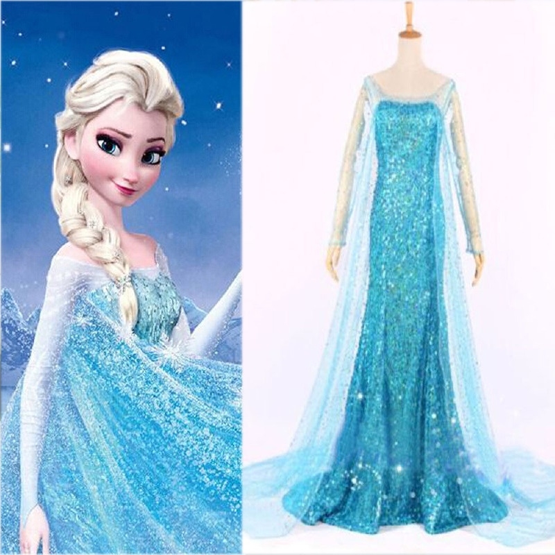 Uitgelezene Frozen jurk prinses Elsa met sleep 34/44 | Frozen voor volwassenen CG-92