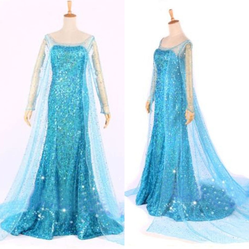 Verbazingwekkend Frozen jurk prinses Elsa met sleep 34/44 | Frozen voor volwassenen PC-49