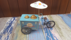 Ice Cream Tricycle With Parasol Blue