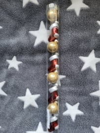 Buis Kerstlaarsjes met gouden ballen 