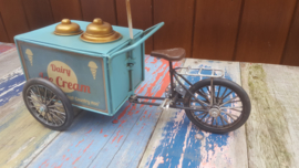 Ice Cream Tricycle With Parasol Blue