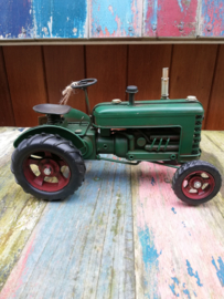 Green Metal Vintage Tractor Ornament 27 cm