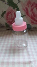 Babyflesje roze met witte speen