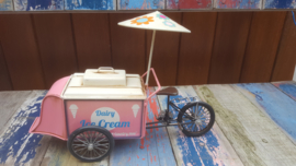 Ice Cream Tricycle With Parasol Rose