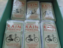 Emergency bicycle rain poncho