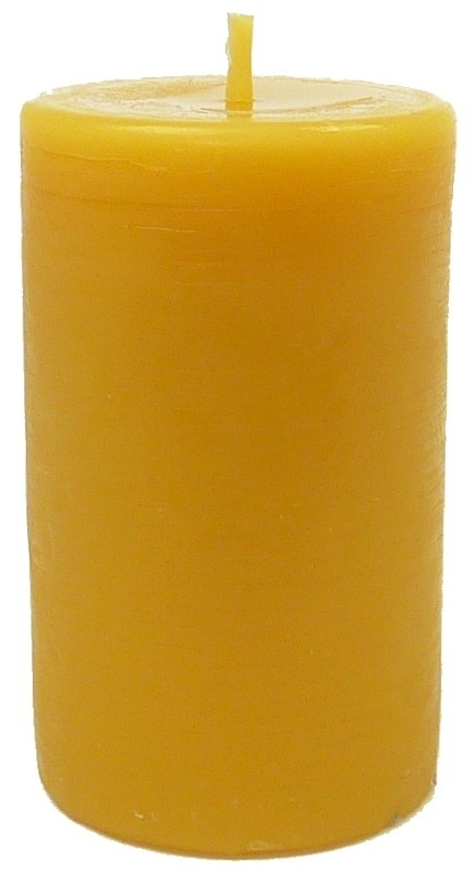 Pure Bijenwaskaars geel stompkaars, 7 cm diameter.