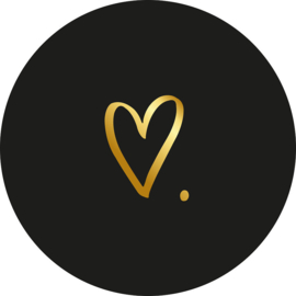 Kadosticker | Gold heart on Black XL