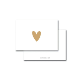 Mini kaart | Heart Leopard Brown