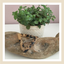 Haarspeld driehoek leopard print