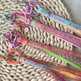 Sleutelhanger | Bohemian-Roze langwerpig