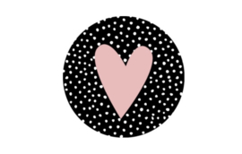 Kadosticker  Pink Heart Dots