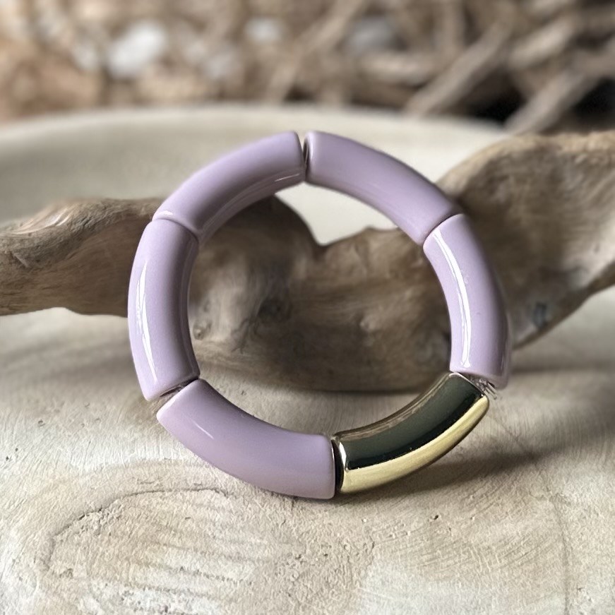 Tube armbanden | Classy basics - Large glans|Pastel