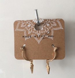 oorbellen boho hanger Gold