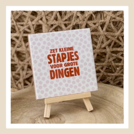 Tegeltje | Zet kleine stapjes voor grote dingen