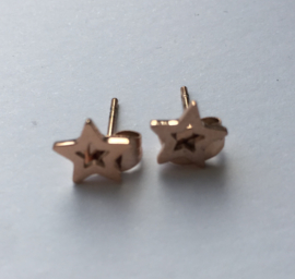 Oorbellen Stars rosegold