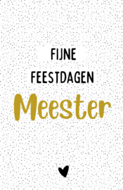 Minikaart | Fijne feestdagen meester