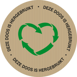 Kadosticker | Deze doos is hergebruikt